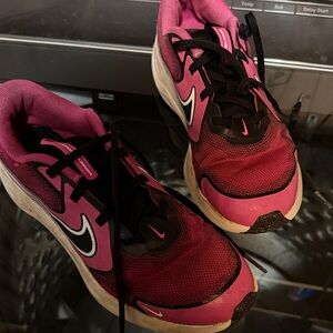 Nike Kids Pink and Black Sneakers